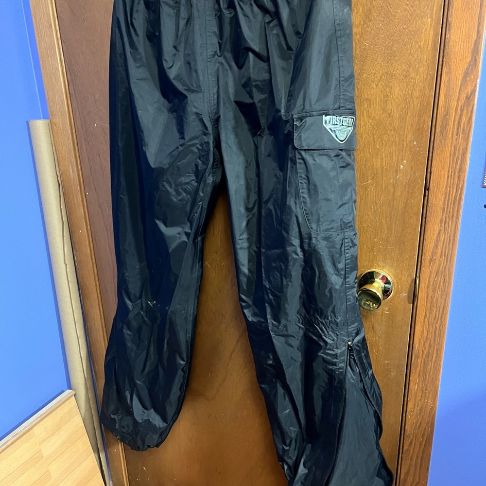 FirstGear Black Rain Pants - Picture 3 of 6